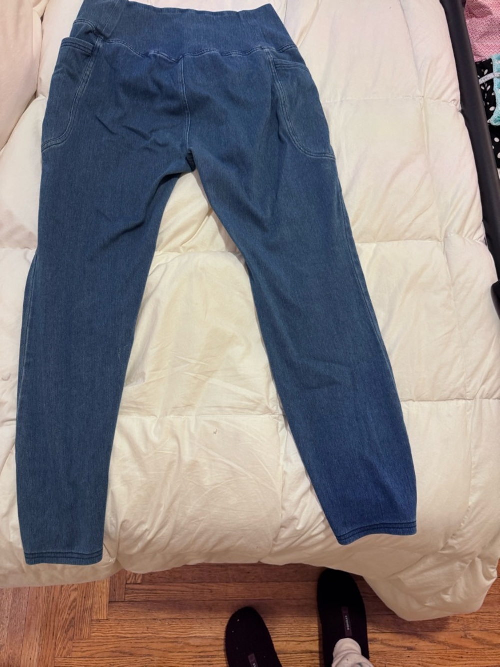 HALARA Navy Blue High-Rise Jeggings with Tapered Leg - Picture 3 of 4